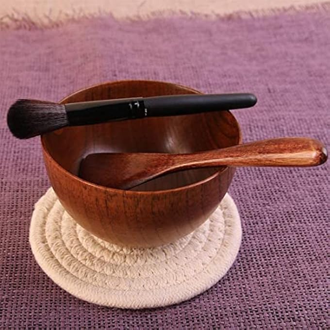 MAKINGTEC FACE MASK MIXING BOWL SET, 5 IN 1 DIY CLAY MASK MIXING KIT, FACIAL BOWL WITH MASK BRUSH AND STIRRING SPATULA,BAMBOO MASK MIXING TOOLS FOR MIXING CLAY MASK DIY - Image 3